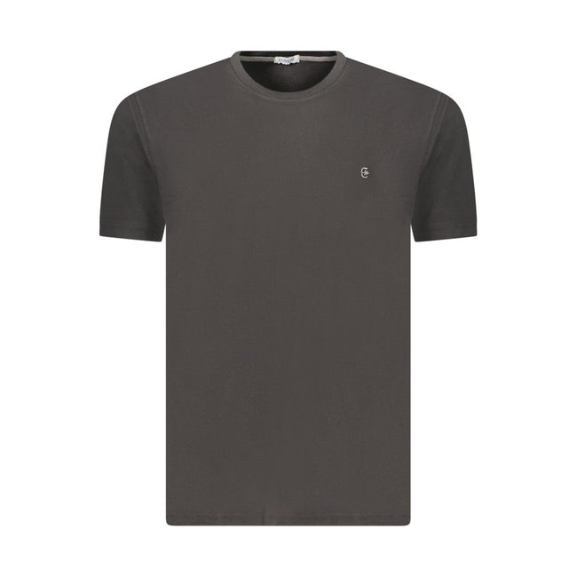Coveri Moving Schwarzes Baumwoll-T-Shirt für Herren