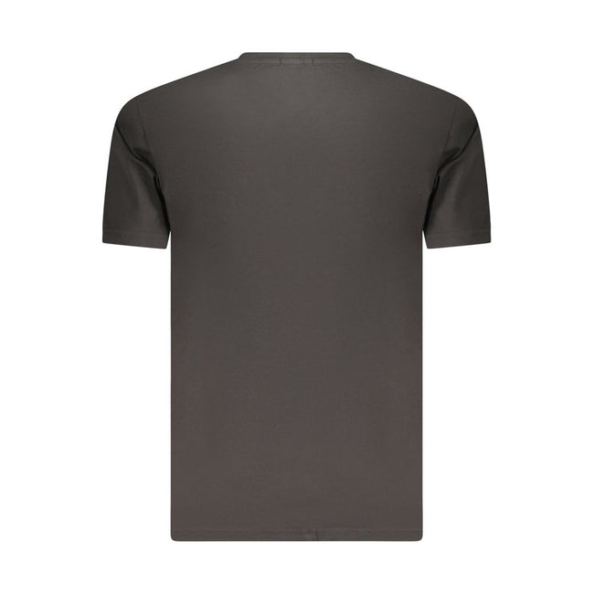 Coveri Moving Schwarzes Baumwoll-T-Shirt für Herren