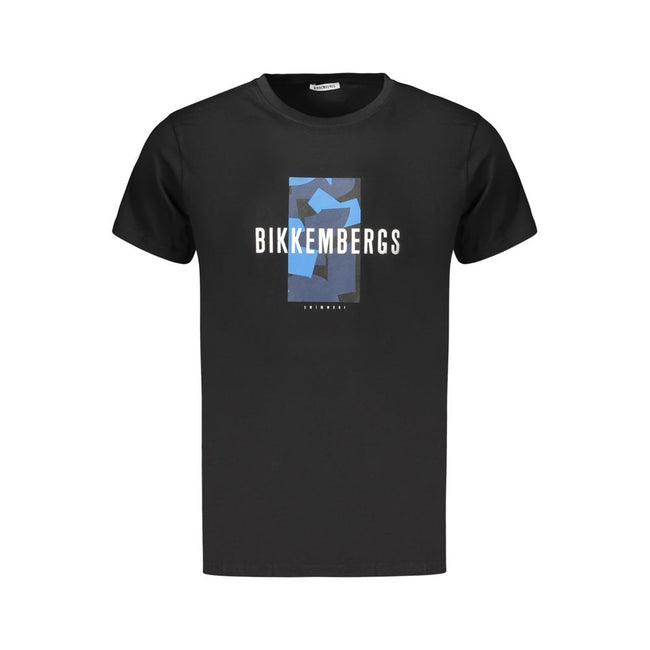 Bikkembergs Schwarzes Baumwoll-T-Shirt für Herren