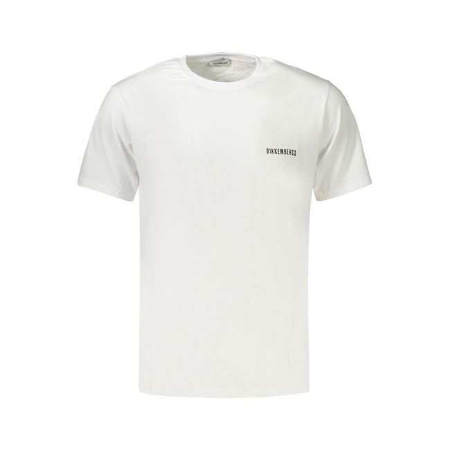Bikkembergs Weißes Herren-T-Shirt aus Baumwolle