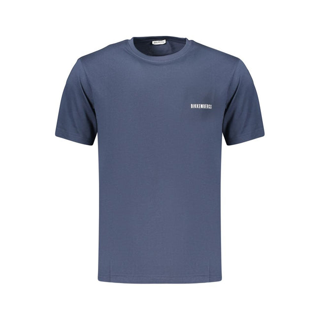 Bikkembergs Blaues Baumwoll-T-Shirt für Herren