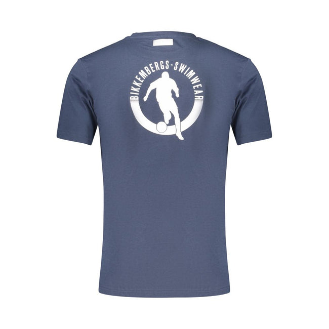 Bikkembergs Blaues Baumwoll-T-Shirt für Herren