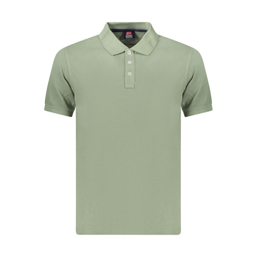 Norway 1963 Grünes Herren-Poloshirt aus Baumwolle
