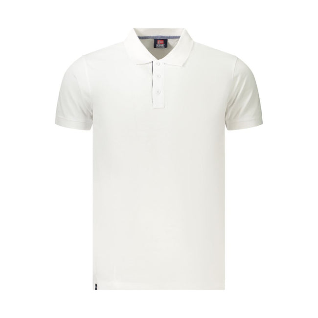Norway 1963 Weißes Herren-Poloshirt aus Baumwolle