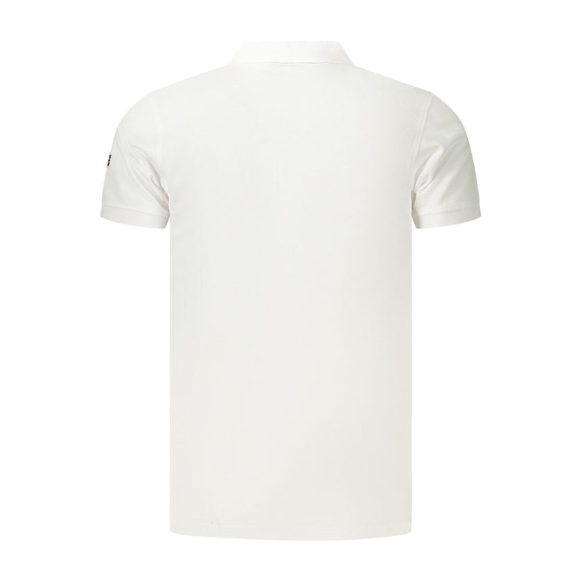 Norway 1963 Weißes Herren-Poloshirt aus Baumwolle