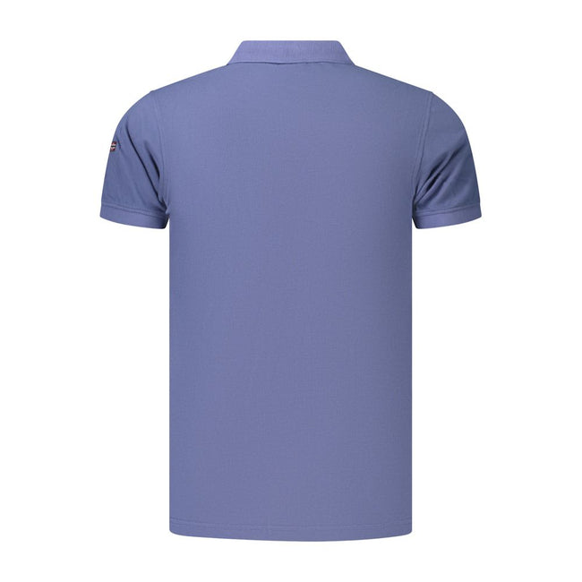 Norway 1963 Blaues Baumwoll-Poloshirt für Herren