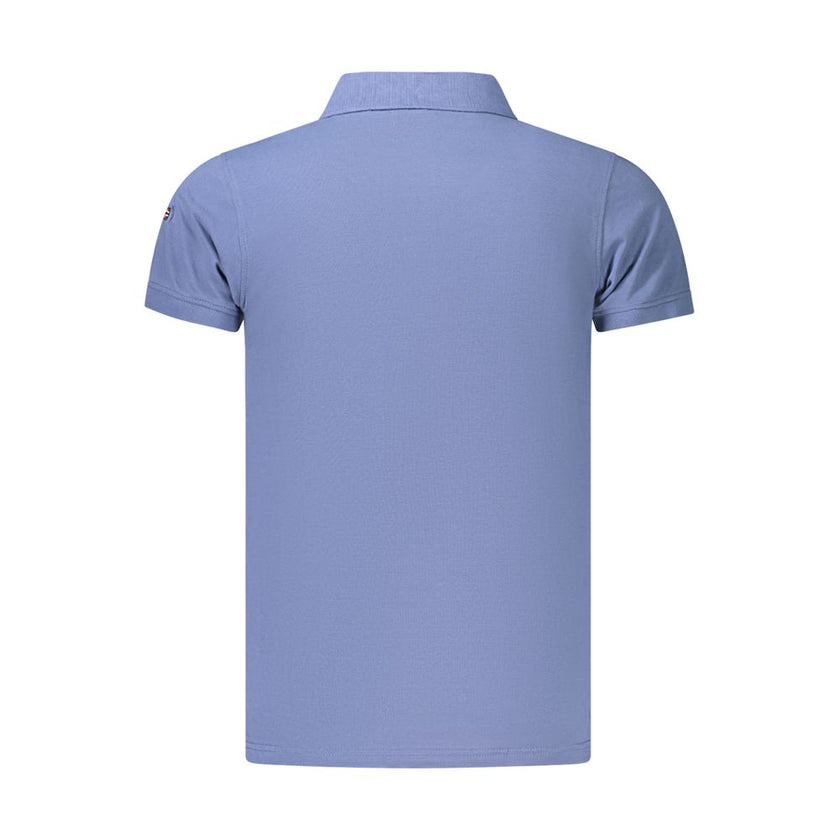 Norway 1963 Blaues Baumwoll-Poloshirt für Herren