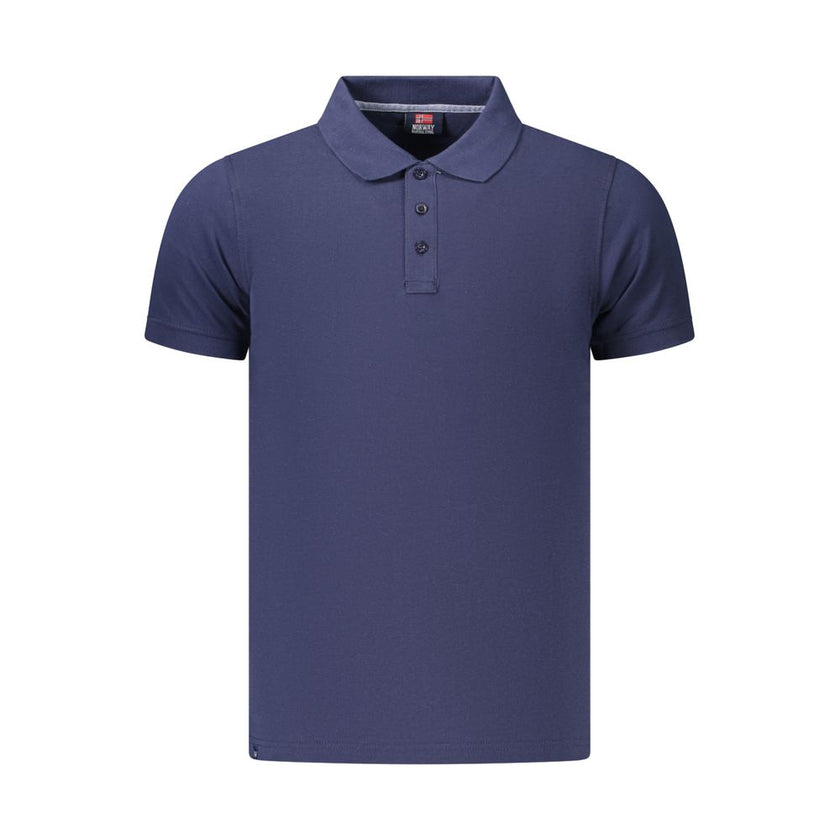 Norway 1963 Blaues Baumwoll-Poloshirt für Herren