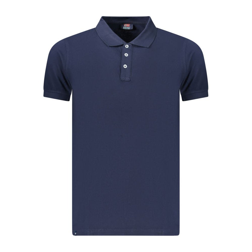 Norway 1963 Blaues Baumwoll-Poloshirt für Herren
