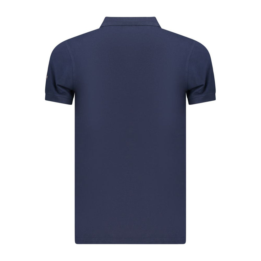 Norway 1963 Blaues Baumwoll-Poloshirt für Herren