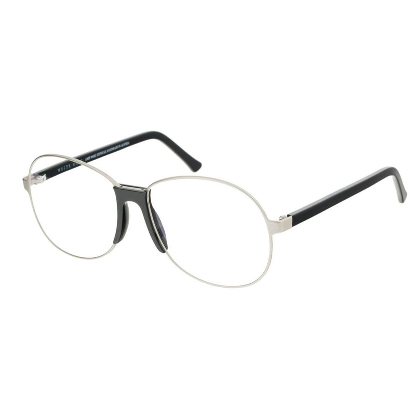 Andy Wolf Brille aus silberfarbenem Metall (Gestell)