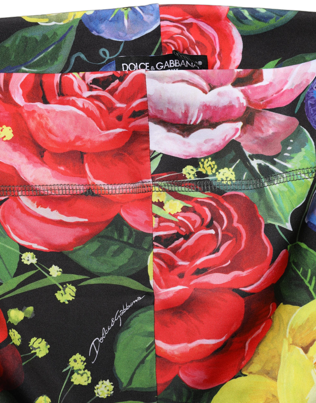 Dolce & Gabbana Stretch-jersey leggings with multicolor floral print