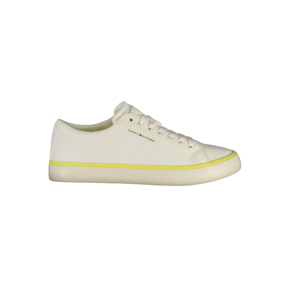 Tommy Hilfiger Men's White Polyester Sneakers