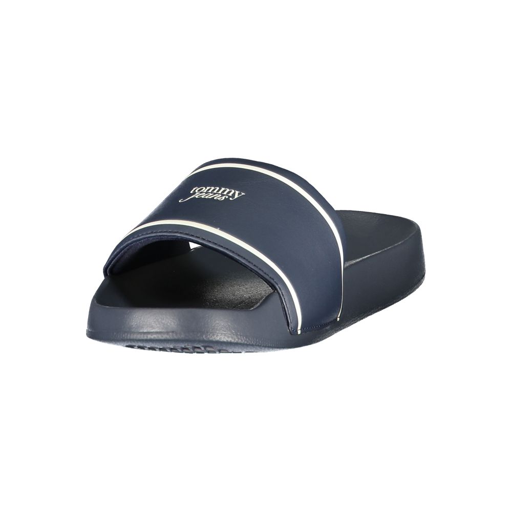 Tommy Hilfiger Women's Blue Polyurethane Slippers