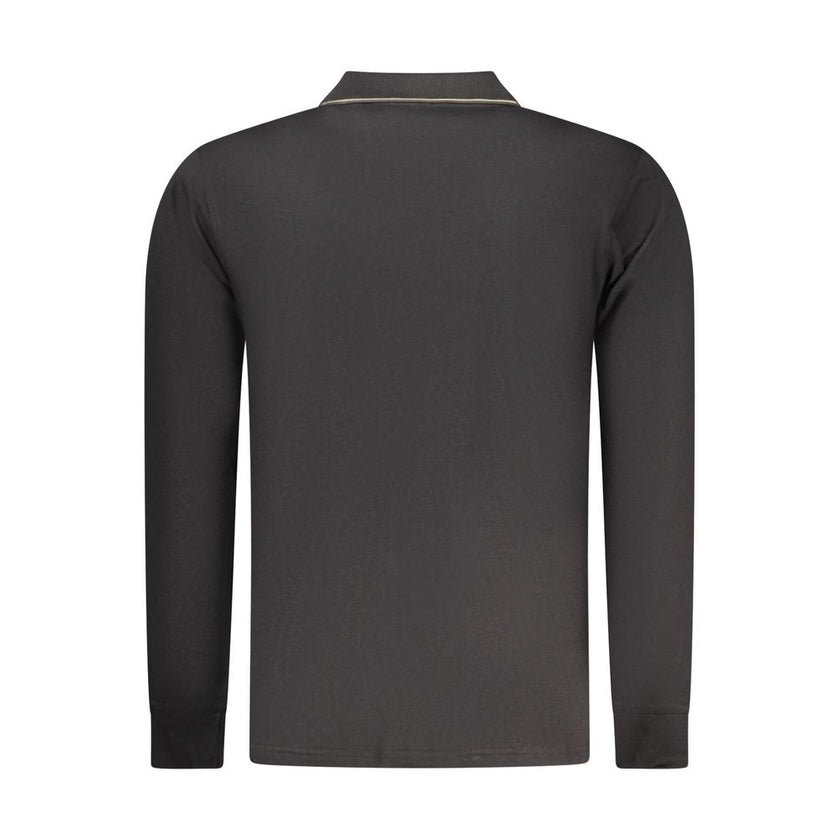 Coveri Moving Schwarzes Herren-Poloshirt aus Baumwolle