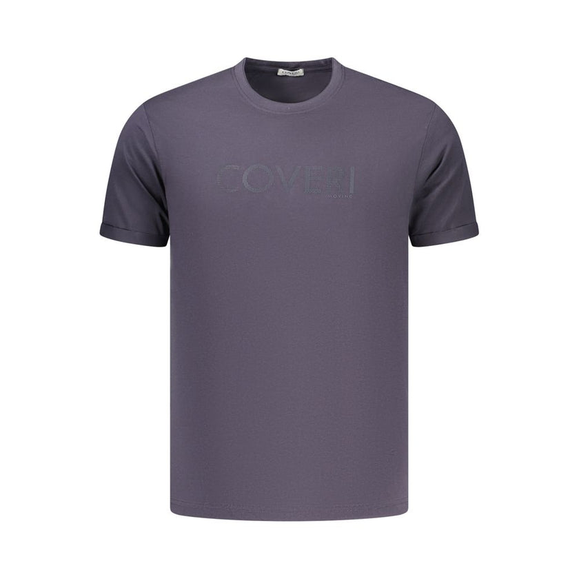 Coveri Moving Blaues Baumwoll-T-Shirt für Herren