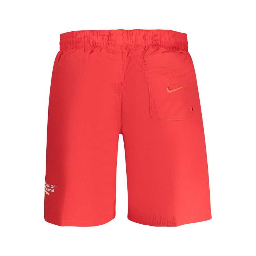 Nike Red Polyester Men's Swim Trunks
