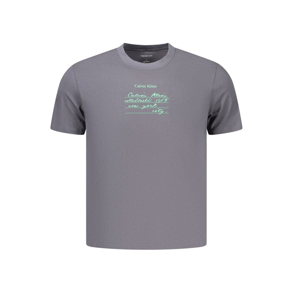 Calvin Klein Men's Grey Cotton T-Shirt