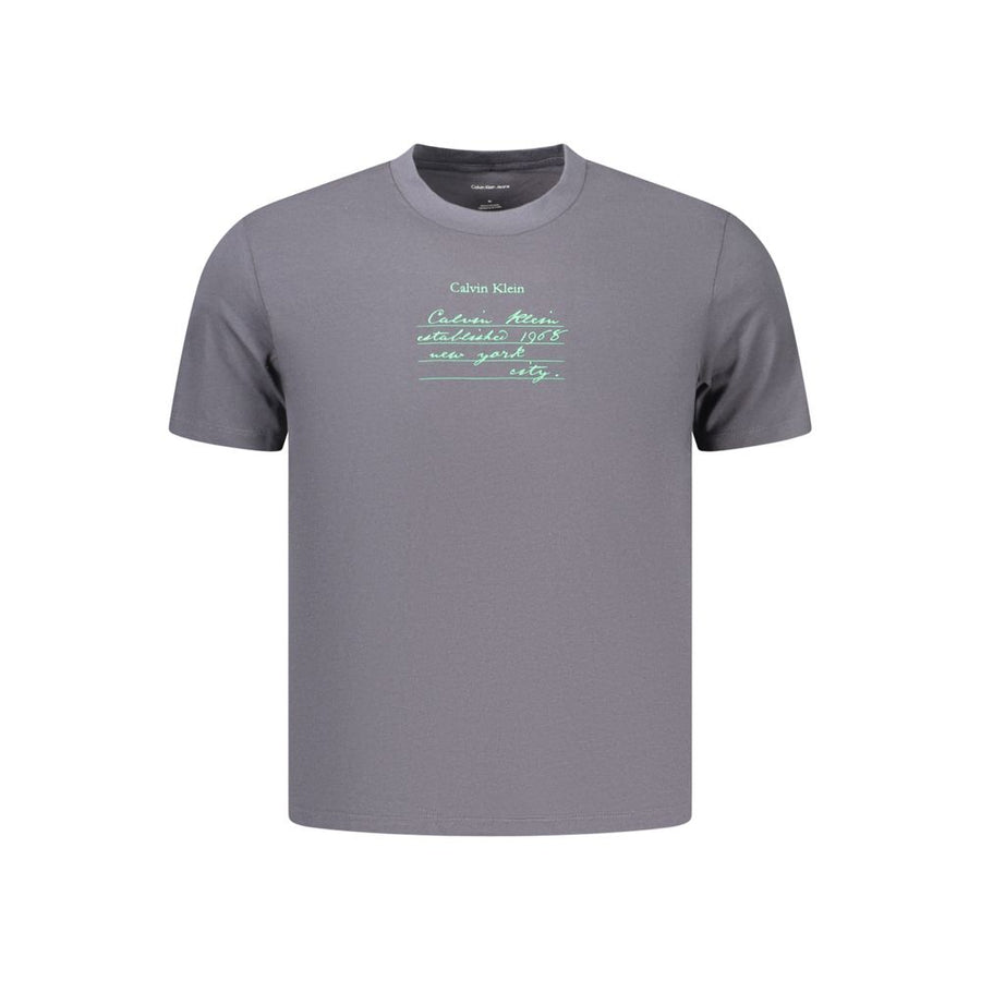 Calvin Klein Men's Grey Cotton T-Shirt