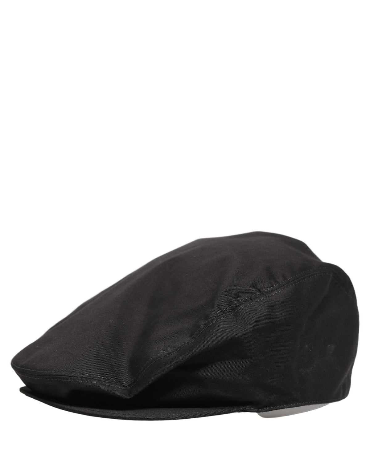 Dolce & Gabbana Men's Black Cotton Stretch Newsboy Cap Hat