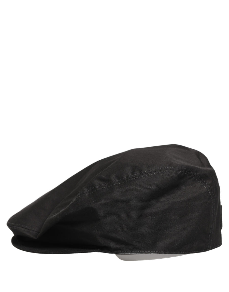 Dolce & Gabbana Men's Black Cotton Stretch Newsboy Cap Hat