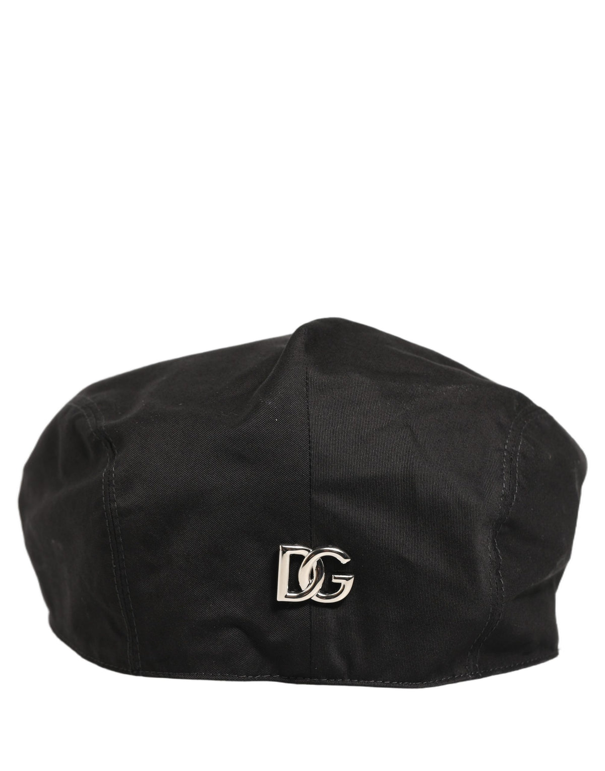 Dolce & Gabbana Men's Black Cotton Stretch Newsboy Cap Hat