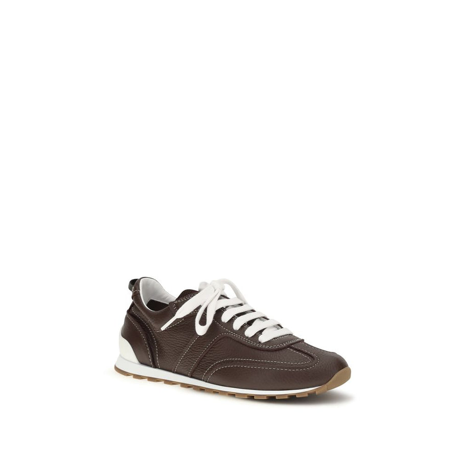 Brunello Cucinelli Brown Calfskin Bos Taurus Athletic Sneakers