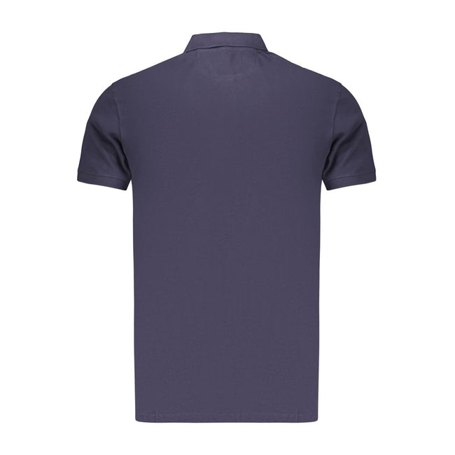 Marina Militare Blaues Baumwoll-Poloshirt für Herren