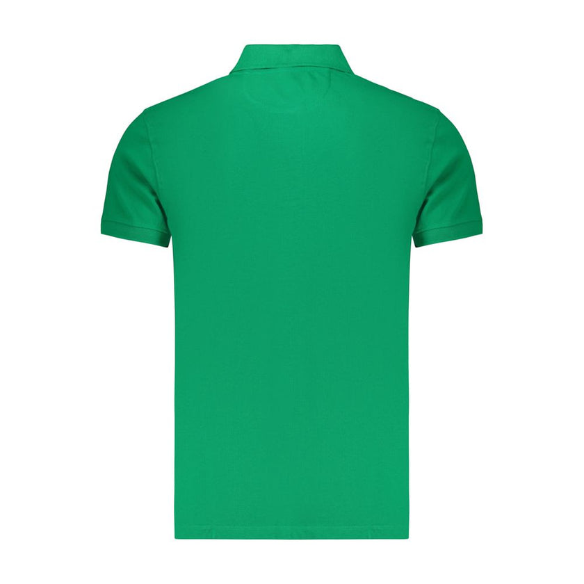 Marina Militare Grünes Herren-Poloshirt aus Baumwolle