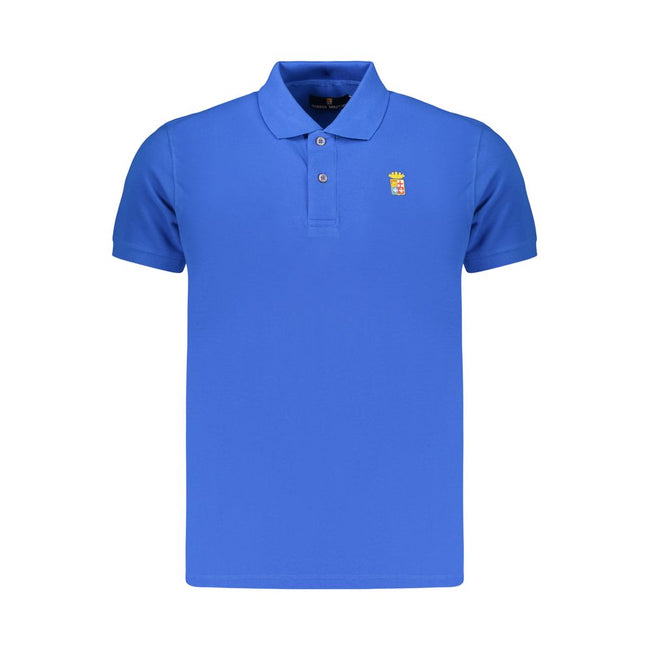 Marina Militare Blaues Baumwoll-Poloshirt für Herren