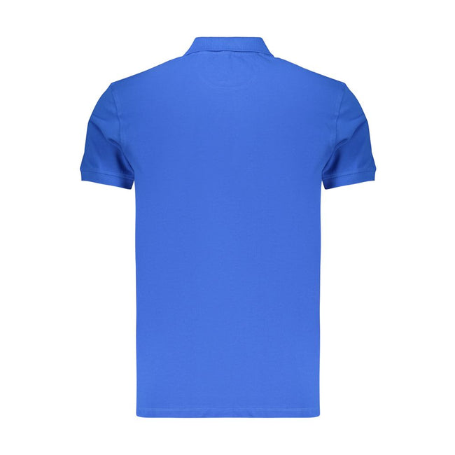 Marina Militare Blaues Baumwoll-Poloshirt für Herren