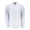 North Sails Azzurro Baumwollhemd für Herren mit langen Ärmeln und Button-Down-Kragen