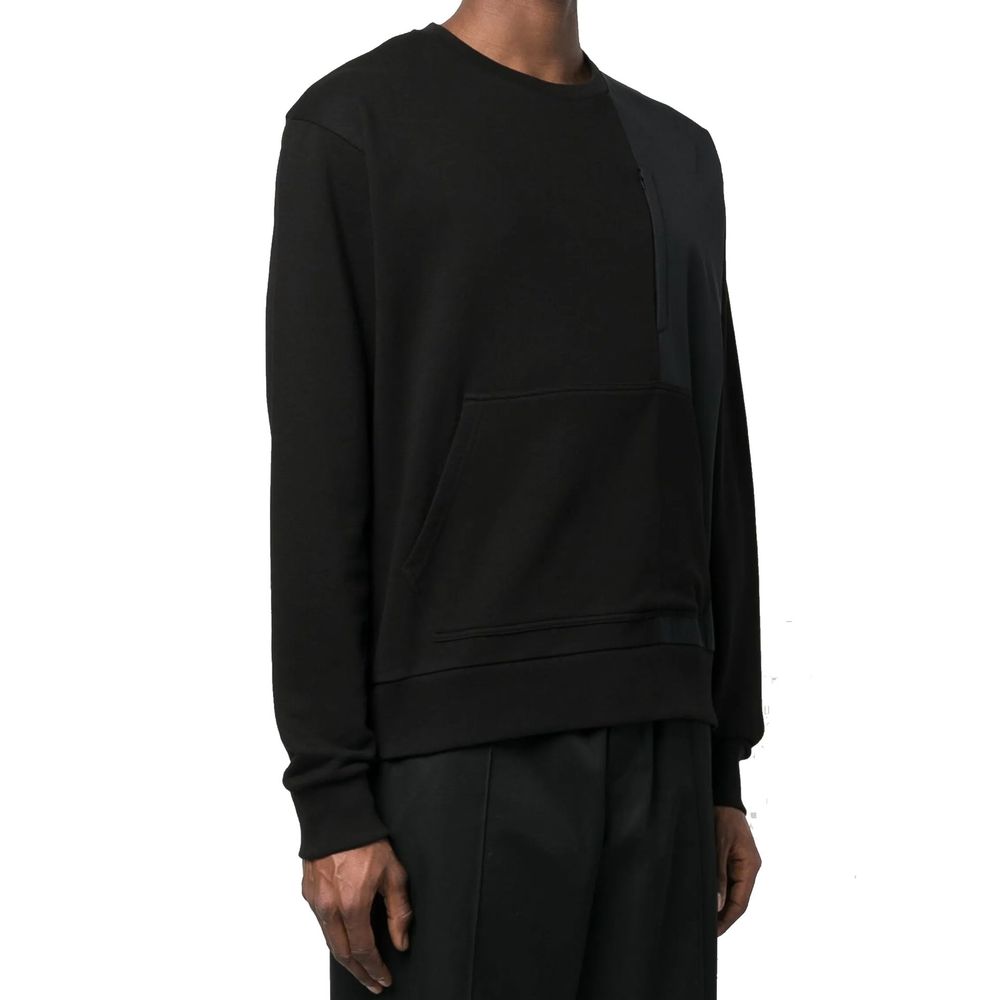 Herno Schwarzes Baumwoll-Sweatshirt