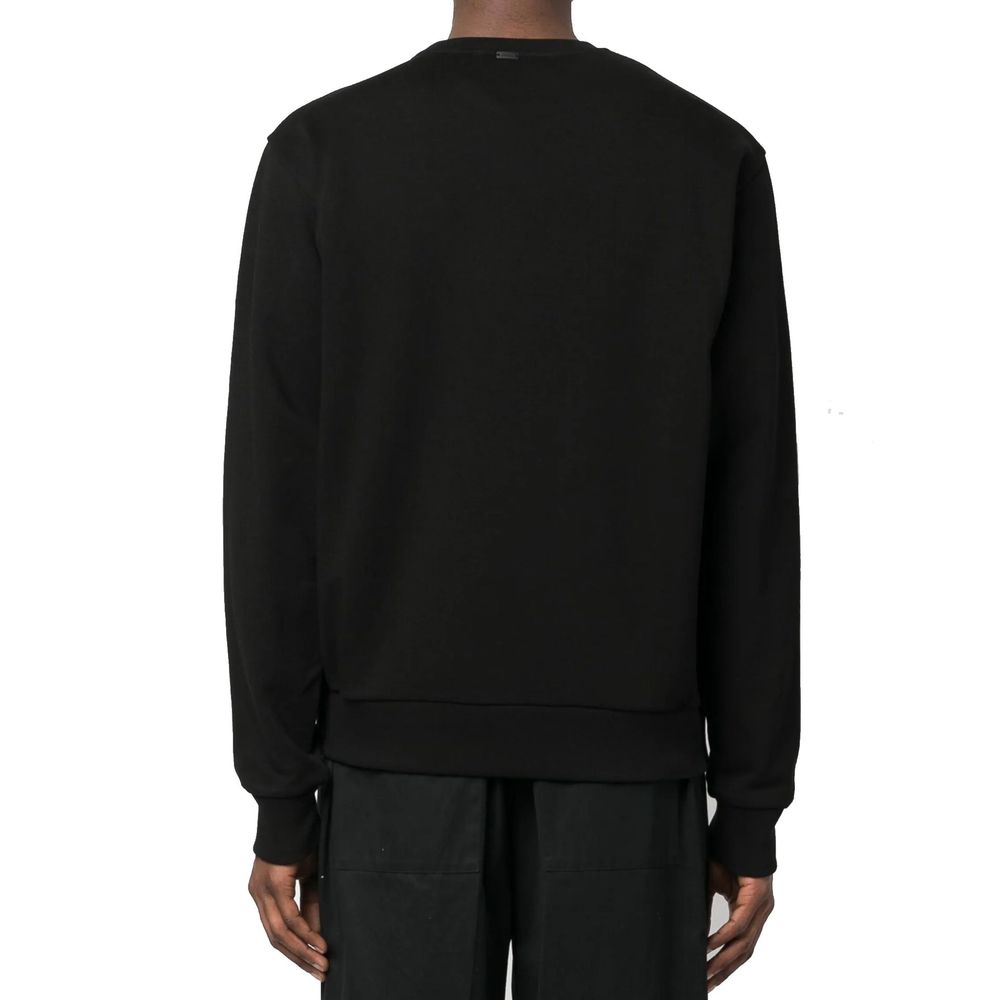 Herno Schwarzes Baumwoll-Sweatshirt