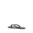 Valentino Garavani Schwarze Bos Taurus Kalbsleder-Flip-Flop-Sandalen