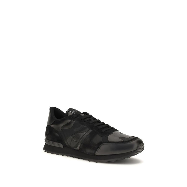 Valentino Garavani Schwarze Sneaker aus Polyester für sportliche Looks