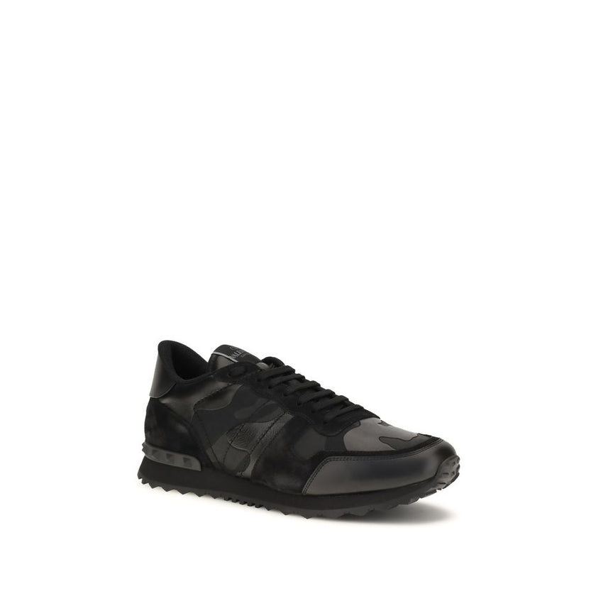 Valentino Garavani Schwarze Sneaker aus Polyester für sportliche Looks