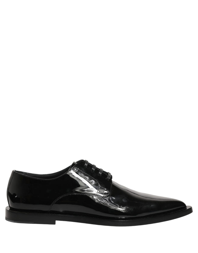 Dolce & Gabbana Schwarze Leder Herren Derby Business-Schuhe