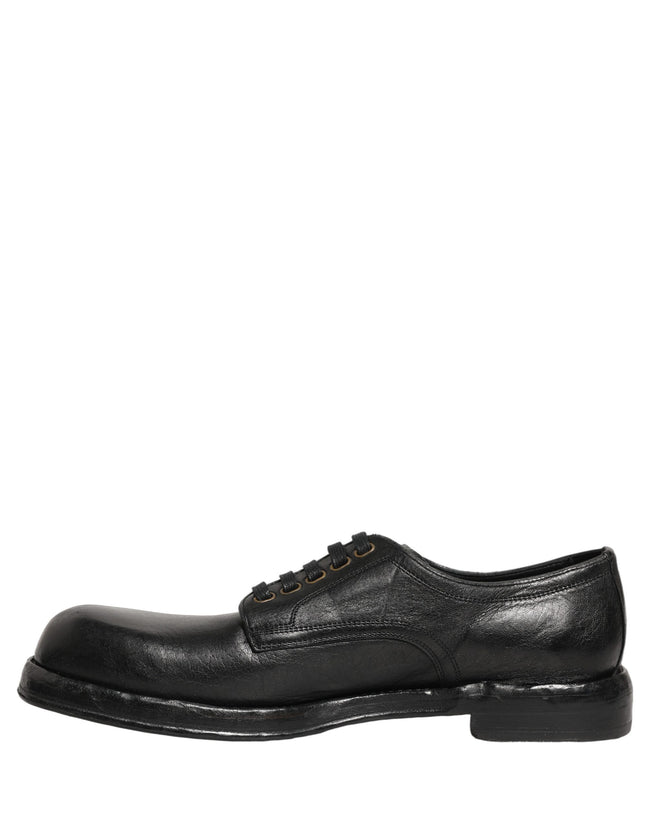 Dolce & Gabbana Herren Leder-Derbyschnürer in Schwarz