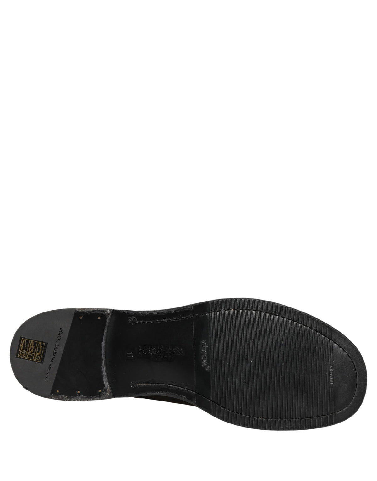 Dolce & Gabbana Men's Black Leather Lace-Up Derby Dress Shoes