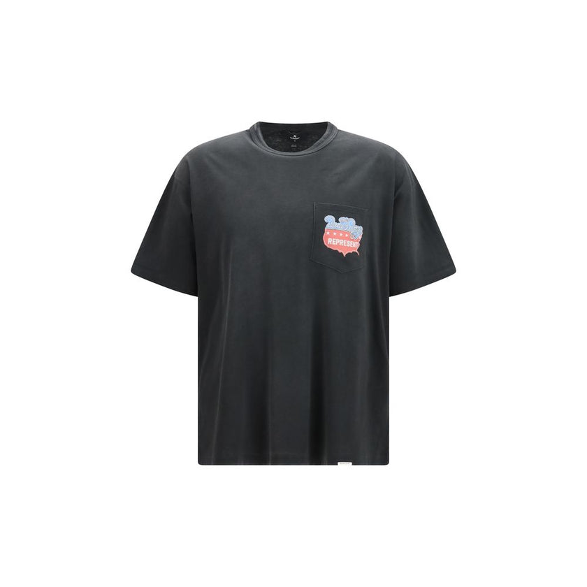 Represent Graues Baumwoll-T-Shirt