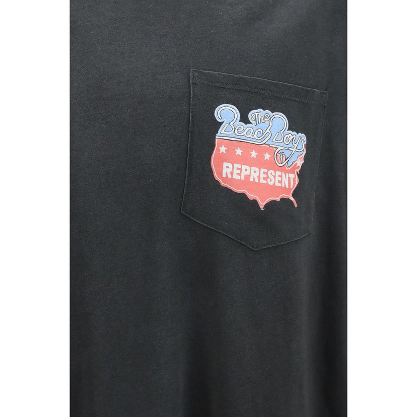 Represent Graues Baumwoll-T-Shirt