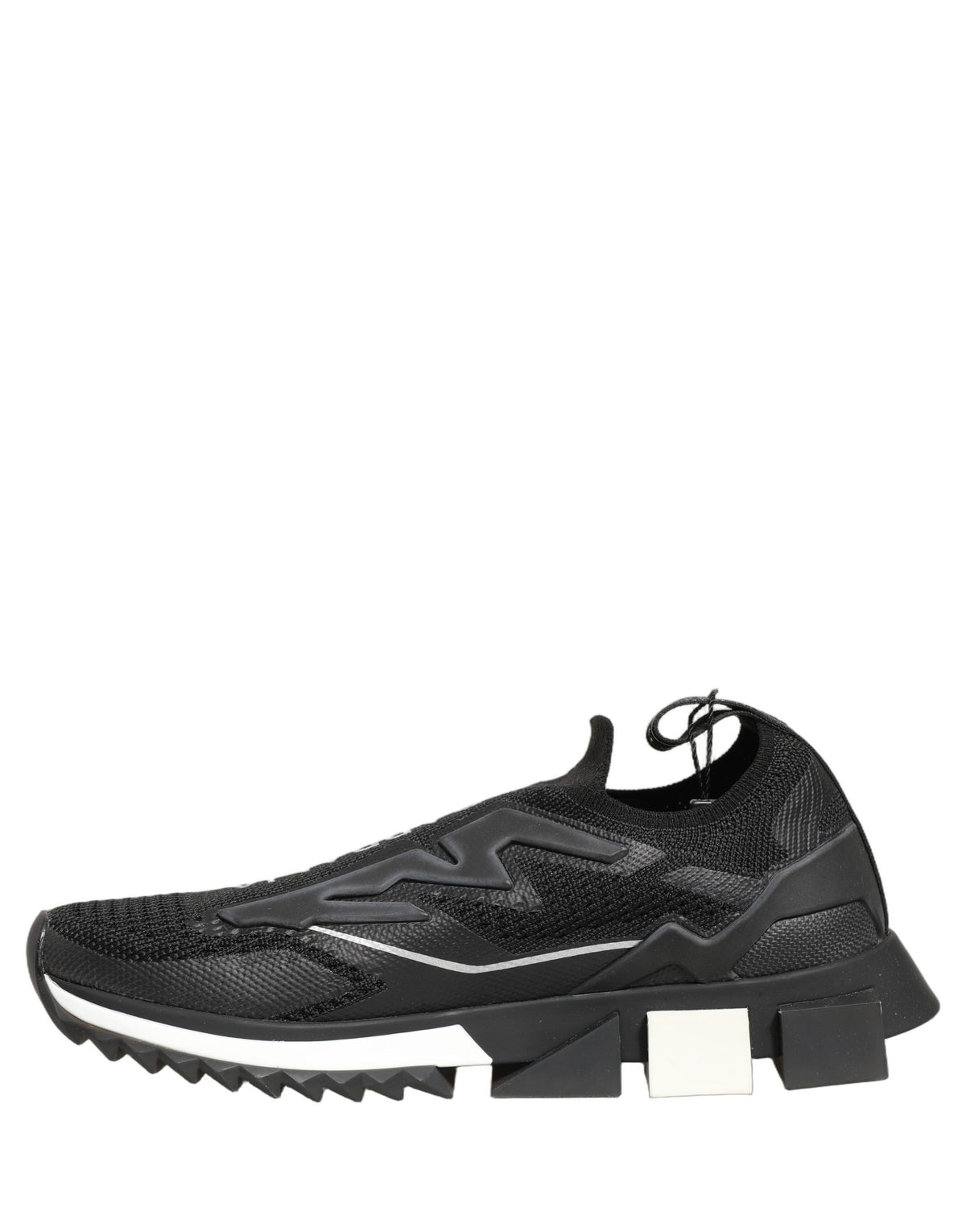 Dolce & Gabbana Schwarze und Weiße Sorrento Slip-On Logo Sneaker Schuhe