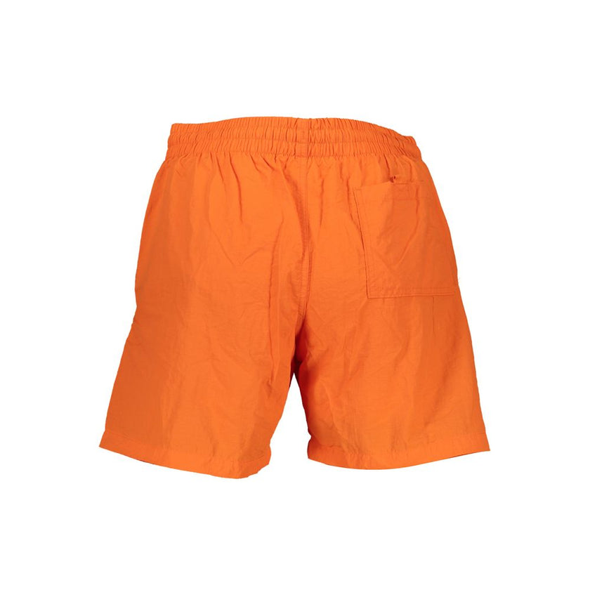 Norway 1963 Orange Polyamid Badeshorts für Herren
