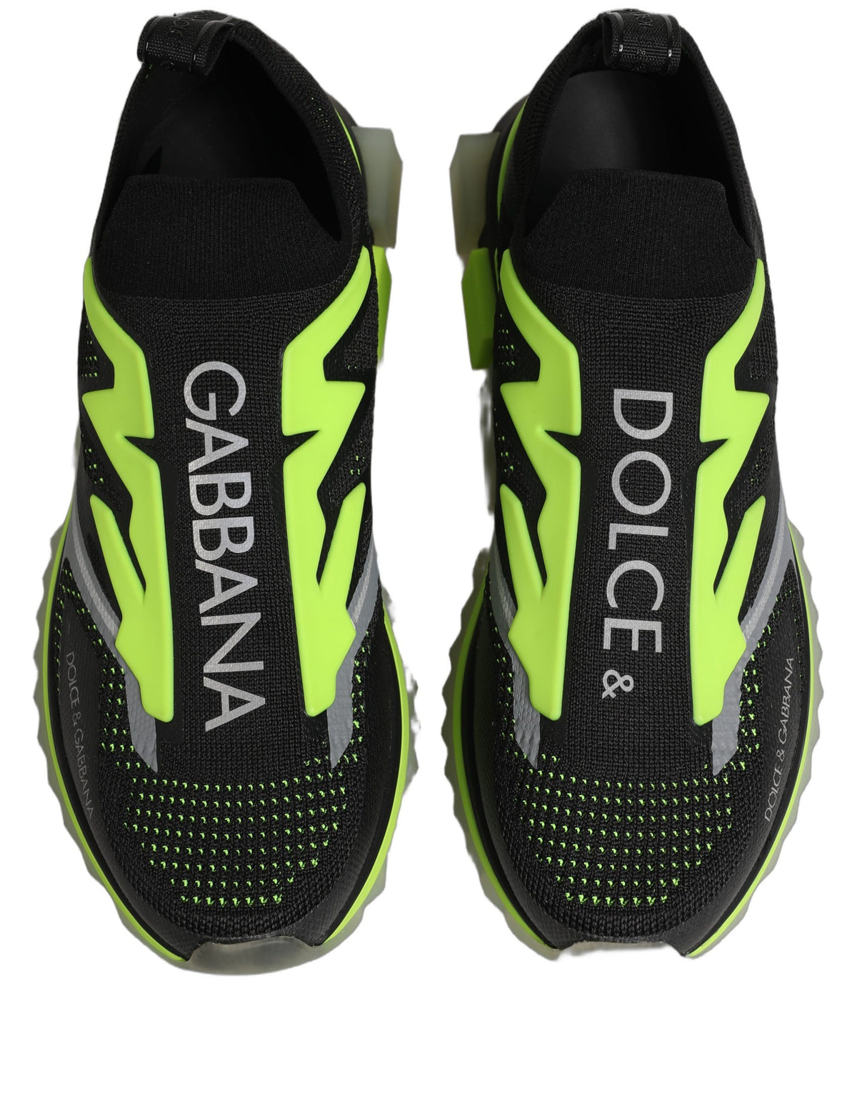 Dolce & Gabbana Black and Green Sorrento Low-Top Sneakers