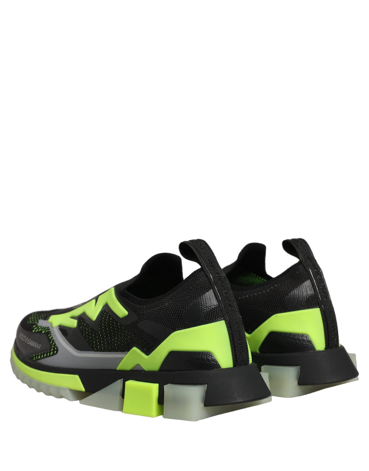 Dolce & Gabbana Black and Green Sorrento Low-Top Sneakers