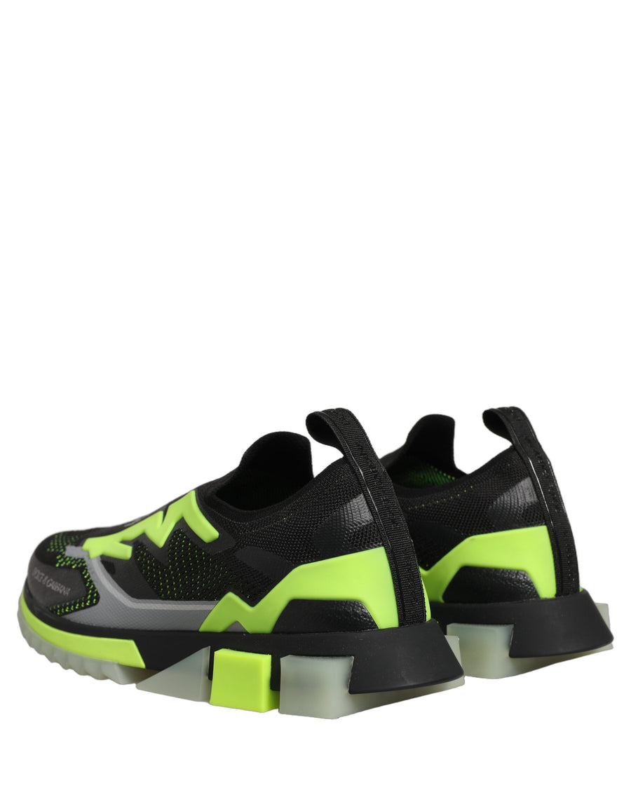 Dolce & Gabbana Black and Green Sorrento Low-Top Sneakers