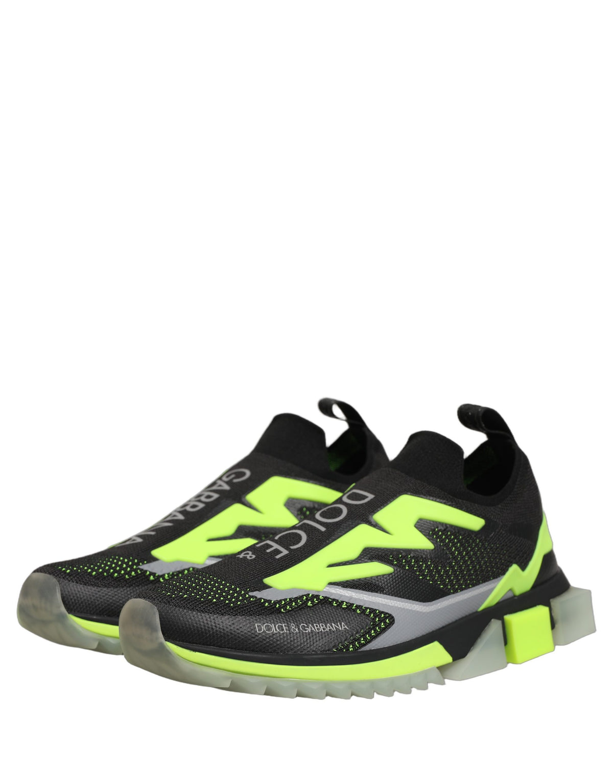 Dolce & Gabbana Black and Green Sorrento Low-Top Sneakers