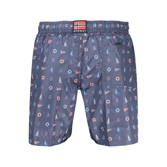Norway 1963 Blaue Herren-Badeshorts aus Polyester