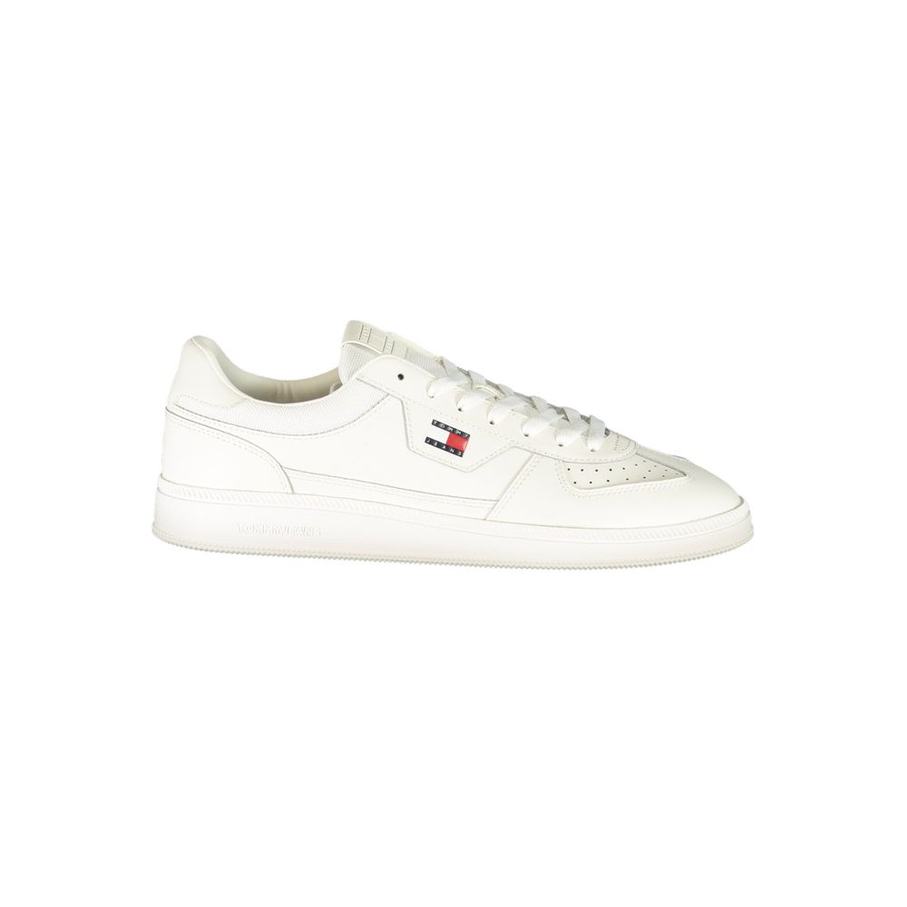 Tommy Hilfiger White Polyester Athletic-Style Sneakers